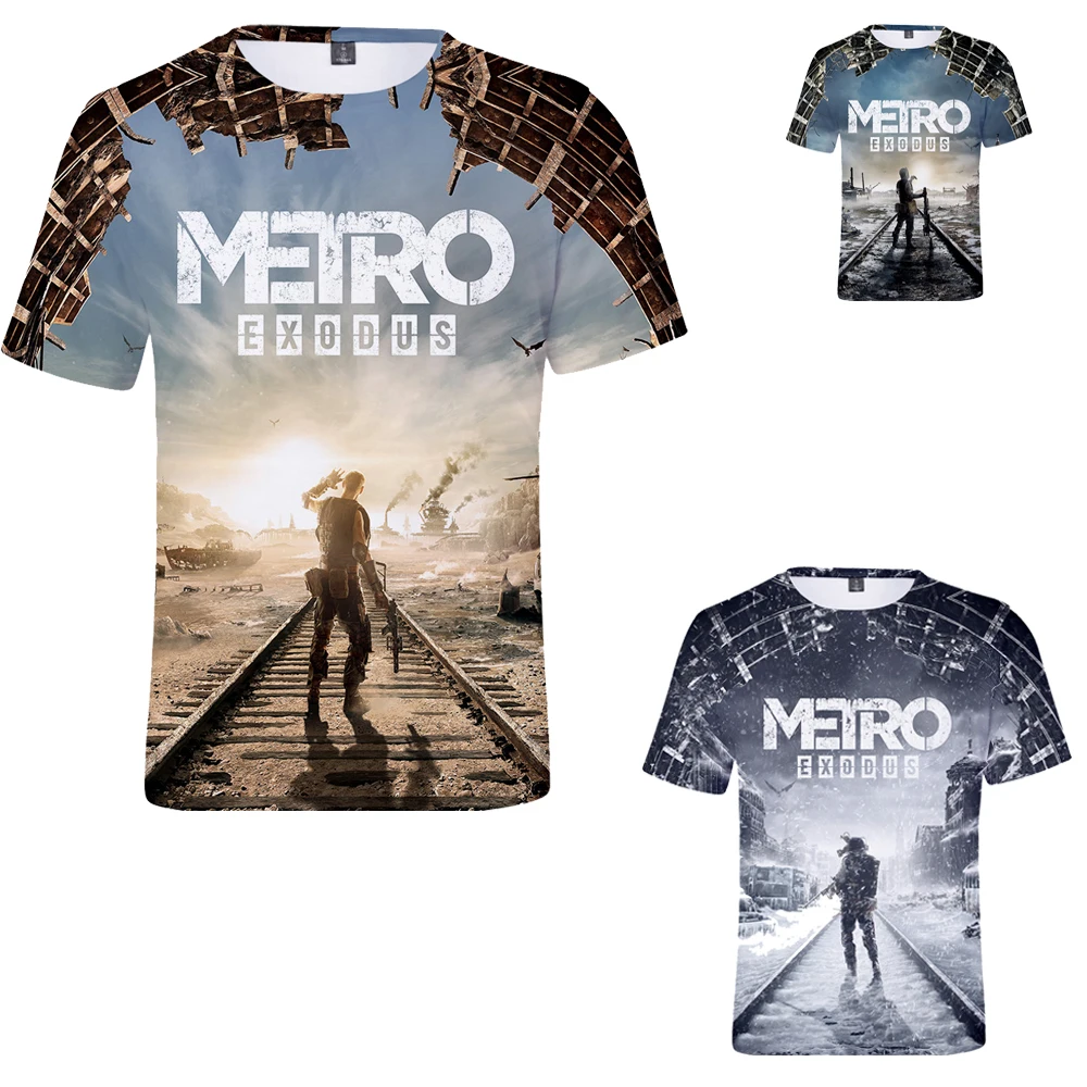 Спортивная Беговая Фитнес Горячая игра 3D футболка Metro Exodus 2020 летняя Kpop Harajuku