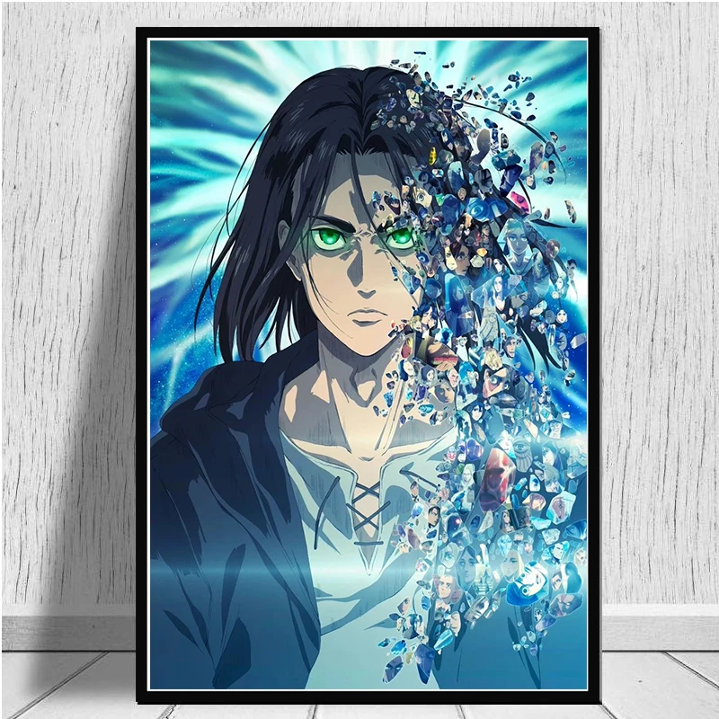 Новинка 2022 аниме постер атака на Титанов картина последний сезон настенное
