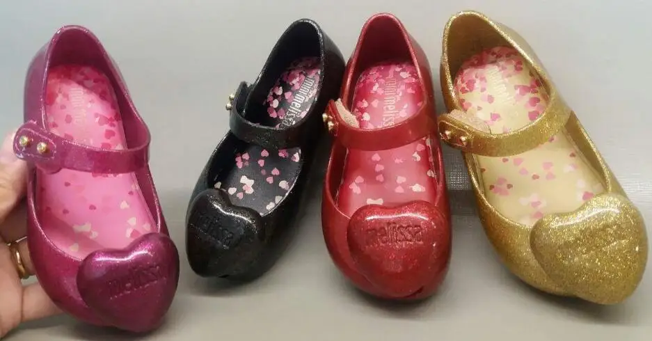 Мини Melissa Heart/прозрачные сандалии для девочек; летние сандалии; детские сандалии; пляжная обувь; обувь для маленьких девочек