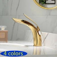 basin faucet single handle gold chromeblack brass faucet hot cold leaf sink faucet mixer tap bathroom faucet lavatory mixer