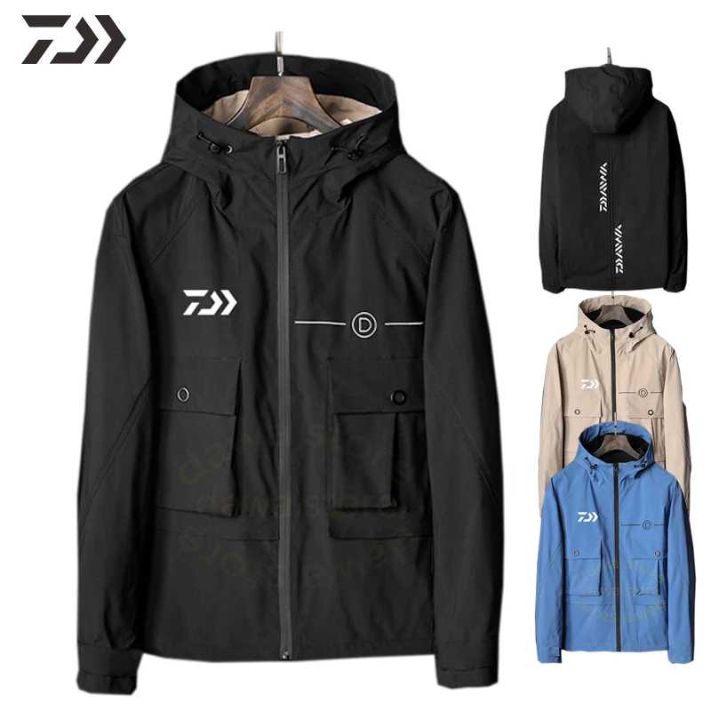 Куртка для рыбалки Мужская дышащая с капюшоном рыболовная рубашка несколькими