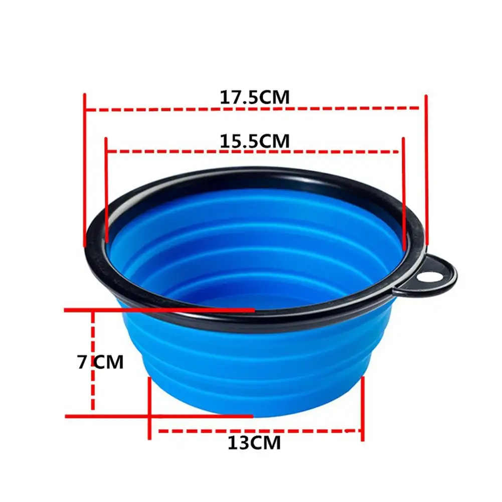

Dog Bowl Foldable Eco Firendly Silicone Pet Cat Dog Food Water Feeder Travel Portable Feeding Bowls Puppy Doggy Food Container