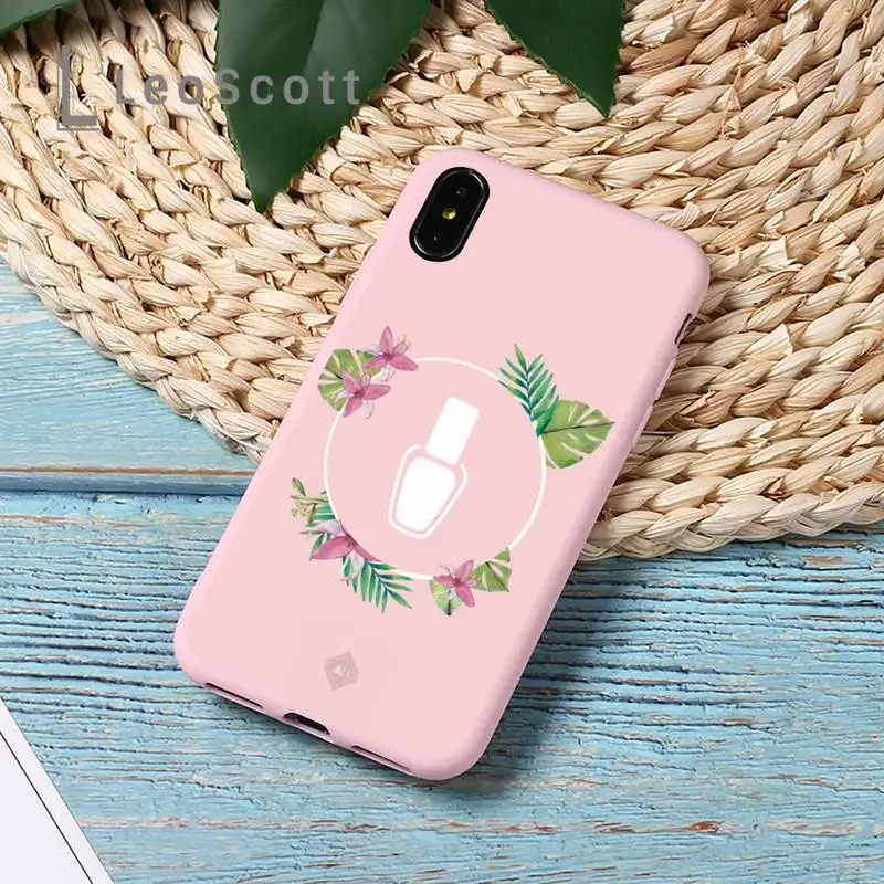 

Beautiful Nail Polish Enamel Color Phone Case Candy Color for iPhone 11 12 mini pro XS MAX 8 7 6 6S Plus X 5S SE 2020 XR