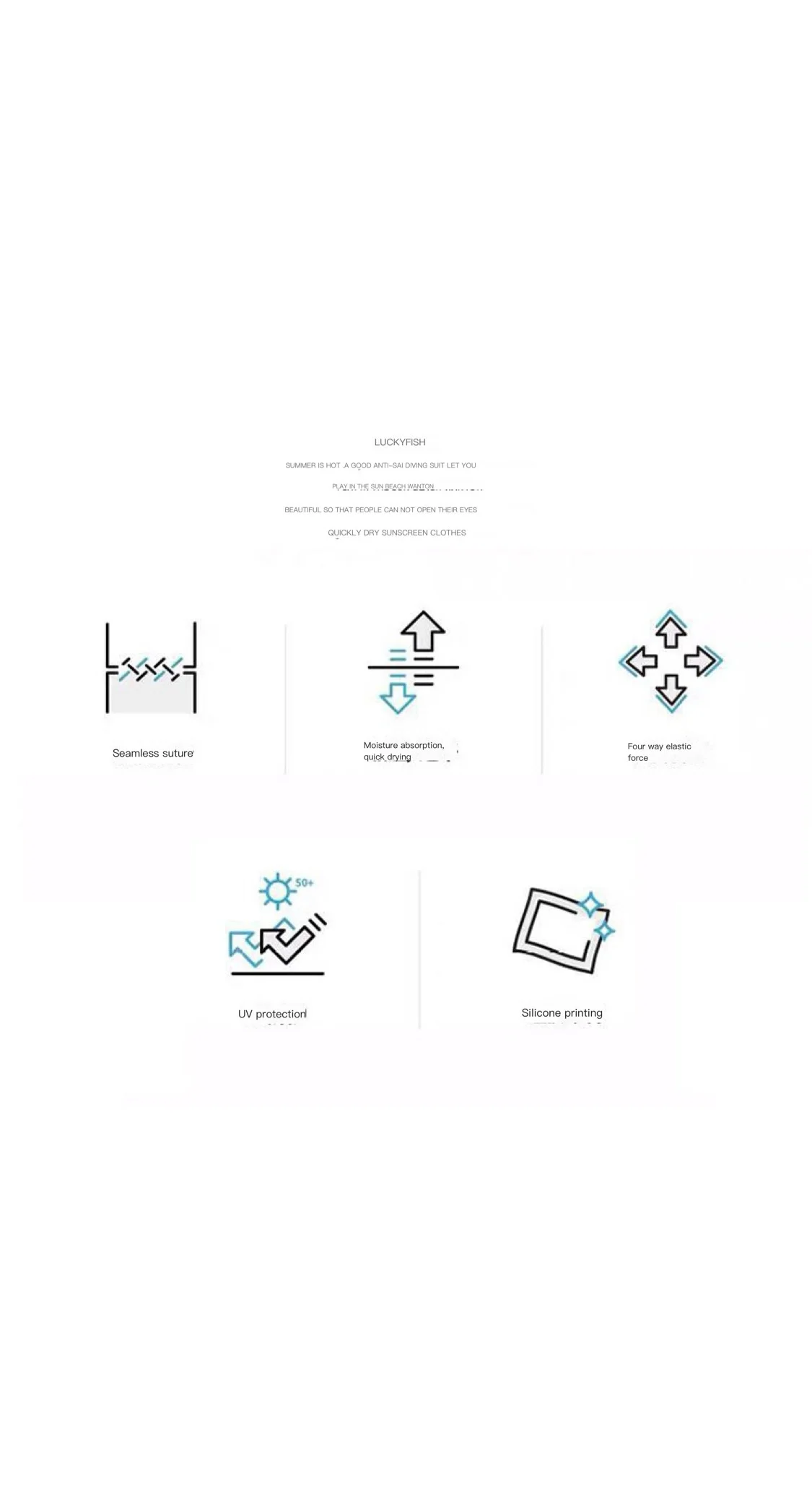 LuckyFisf для плавания, сёрфинга, топ, Рашгард, мужская спортивная куртка, модный костюм для морского сёрфинга, быстросохнущие колготки, топ, блузка, Прямая поставка