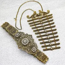 Sunspicems-Conjunto de joyería de Marruecos para mujer, cinturón de caftán, vestido de boda étnico europeo, bisutería nupcial