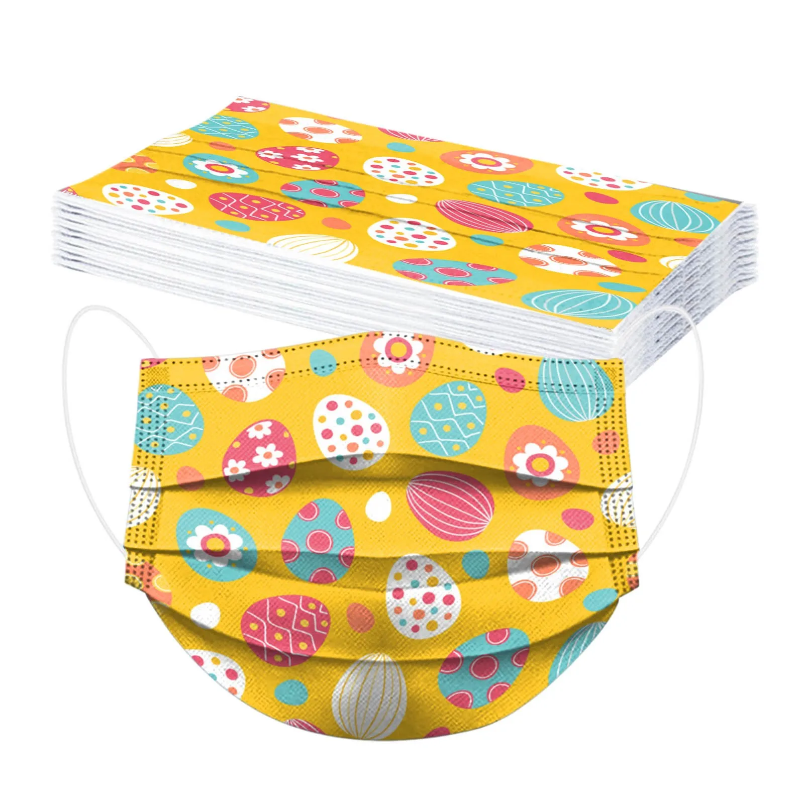 

10PC masque mascarillas Adult Easter Rabbit Egg Protective Disposable Face Mask 3Ply Ear Loop For Adult