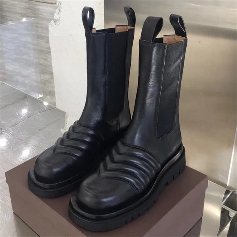 Морщин футбольного клуба Челси полуботинки в армейском стиле Кожаная стеганая