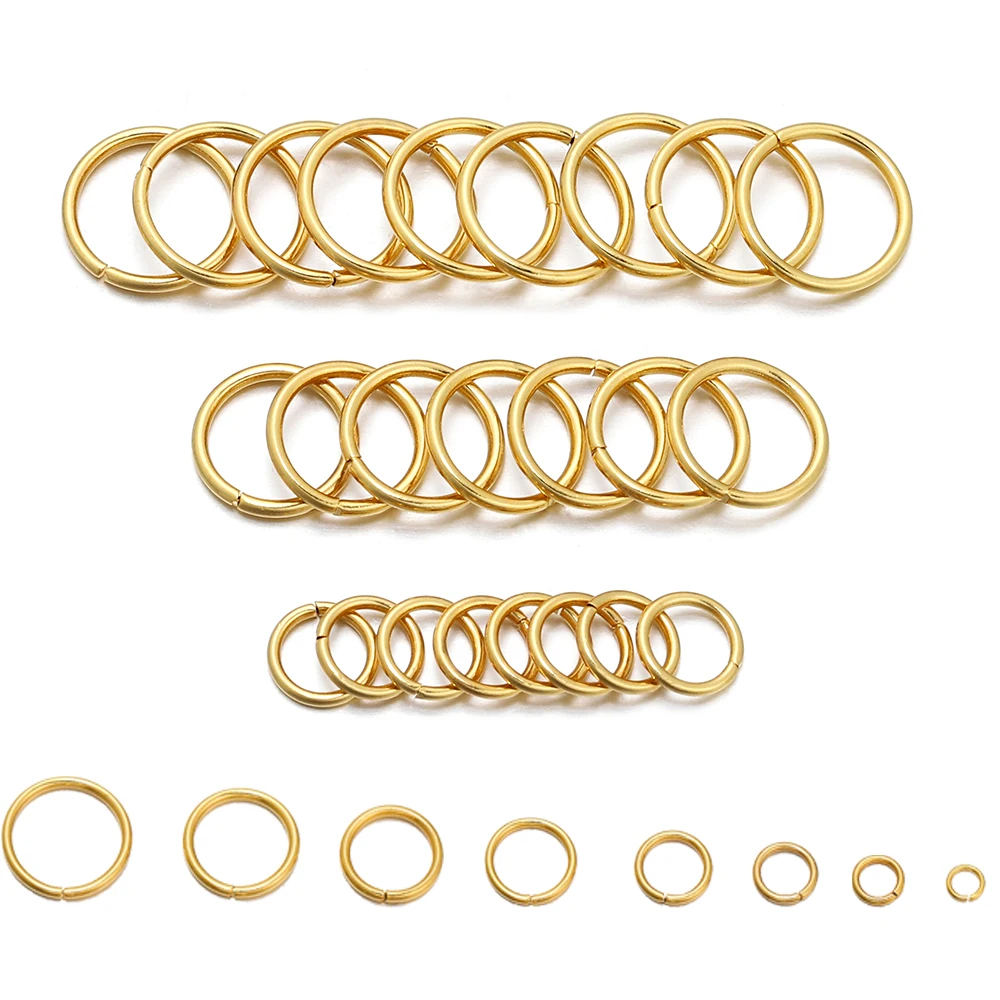 

50-200PCS/Lot 3-10mm Gold Open Jump Rings Split Rings Stainless Steel Connector for DIY Jewelry Findings Accessories Supplies