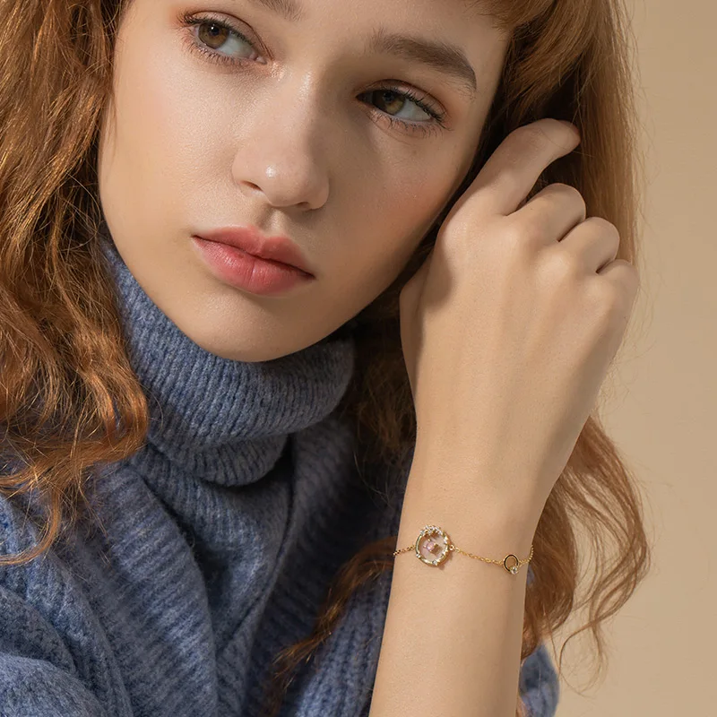 Женский браслет из серебра 925 пробы с изображением трека|Гибкие и жесткие