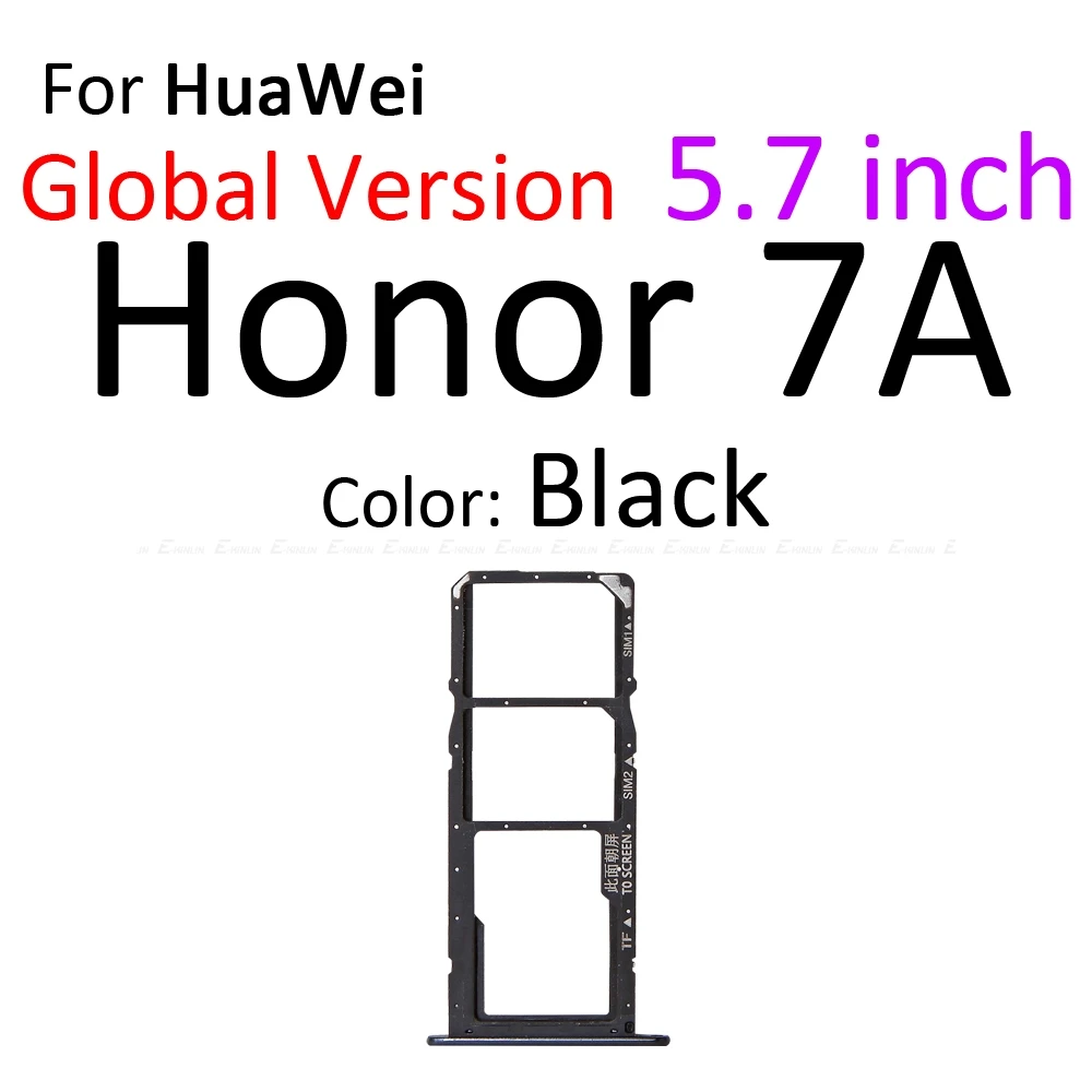 

10pcs/lot Sim Micro SD Card Socket Holder Slot Tray Reader For HuaWei Honor 7A Pro Adapter Container Connector Replacement Parts