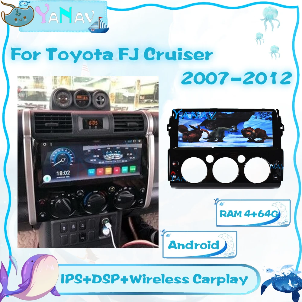 

Car Radio For Toyota FJ Cruiser 2007-2012 Android 2 Din Tape Recorder GPS Navigation Auto Video Multimedia MP3 Player Carplay