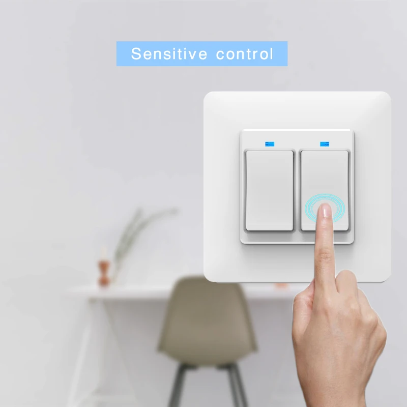 ЕС смарт Wifi настенный выключатель Поддержка Smart Life / Tuya приложение телефон/кнопка