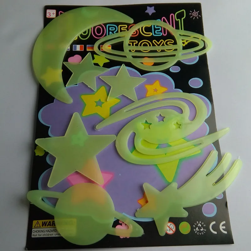 Флуоресцентная светится в темноте на стене наклейки для детской комнаты