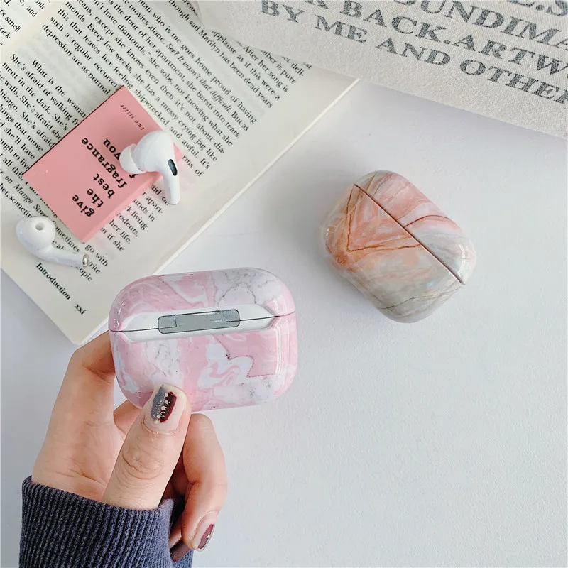 

INS Hot Marble Hard Plastic Protection Headphone Cases For Apple Airpods 1 2 Shockproof Earphone Case Headset Accessories Funda