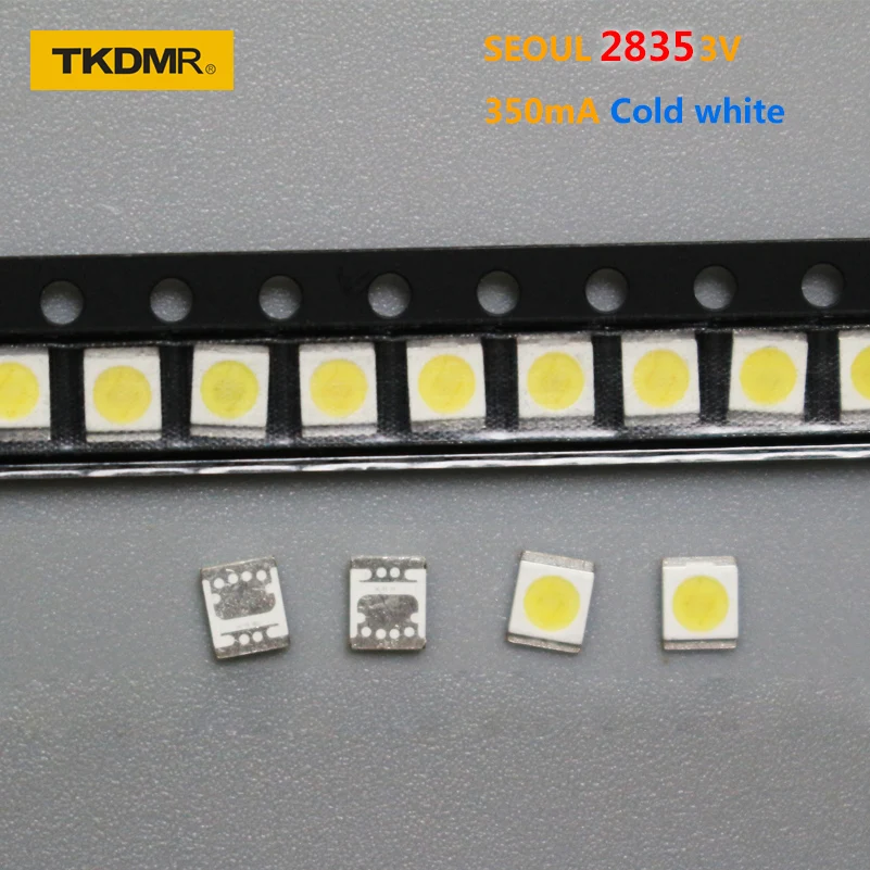 

TKDMR 1000pcs For SEOUL LED Backlight 1W 3V 3528 2835 131LM Cool white For LED LCD Backlight TV Application LED LCD TV Backlight