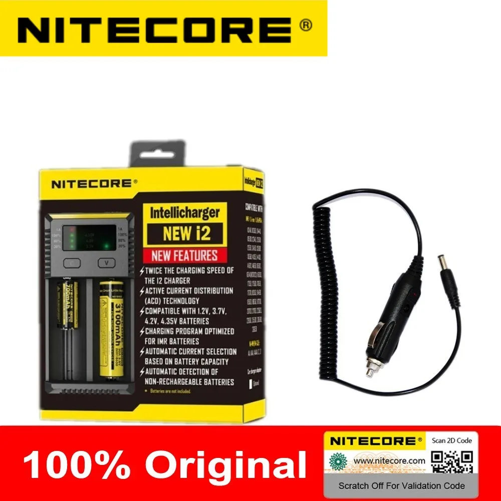 

2017 NITECORE new version 1PC Battery Charger for 16340 10440 AA AAA 14500 18650 26650 Battery Charger I2 Charger
