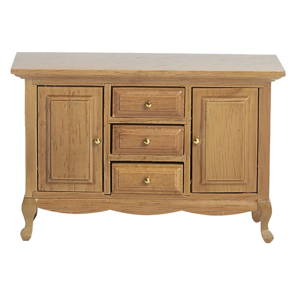 

1:12 Dollhouse Modern Handmade Classic Wood Cabinet Furniture Decoration