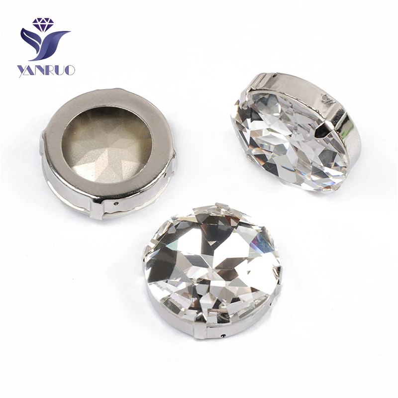 Хрустальные прозрачные круглые камни YANRUO стеклянные стразы разных размеров для