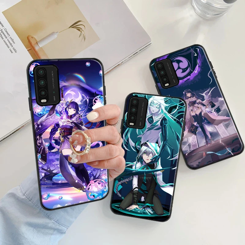 

Genshin Impact Phone Case For Xiaomi Redmi 9 9i 9AT 9T 9A 9C Note 9 9 Pro 9T 9S 9 Pro Max Cute Raiden Ei Soft TPU Back Cover