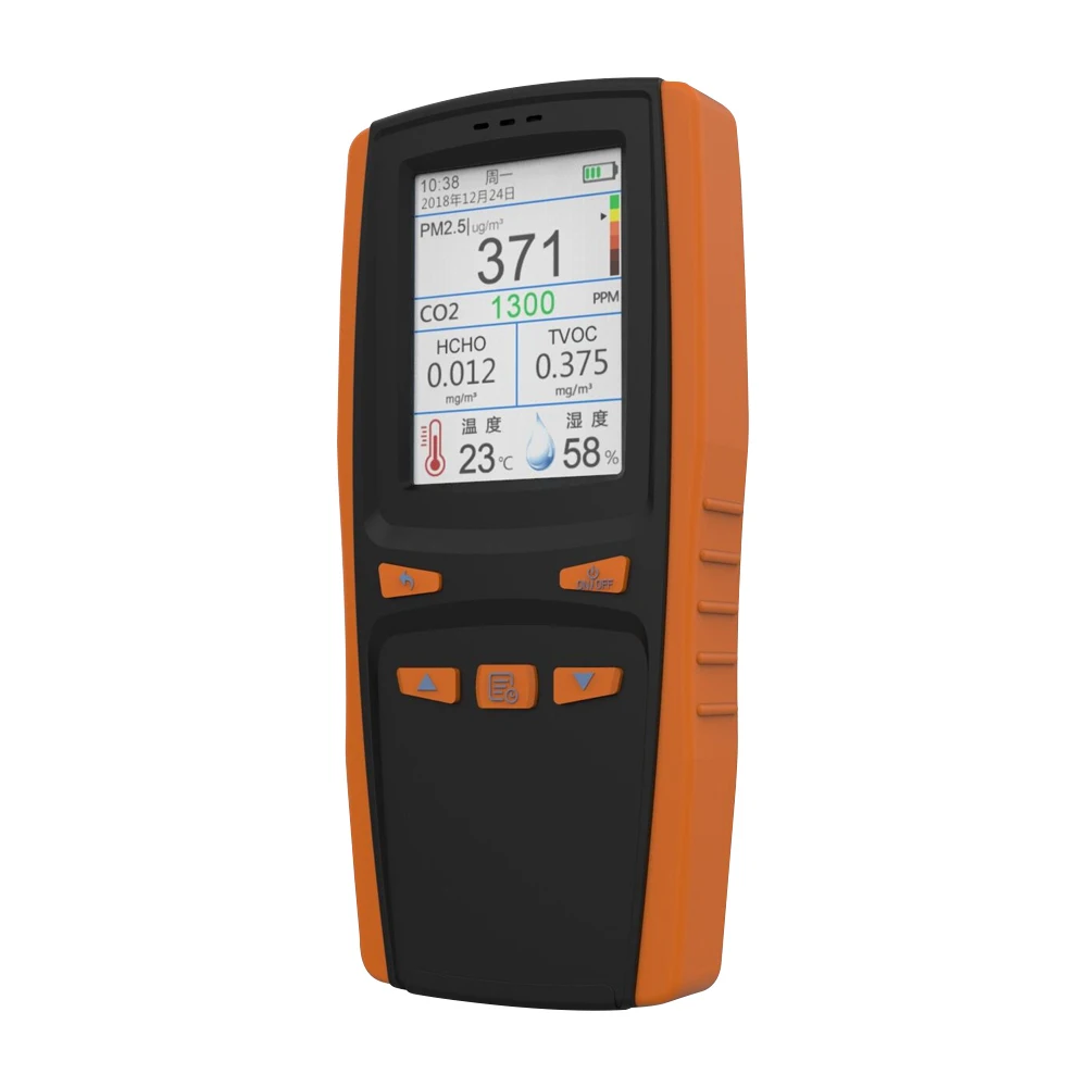 

2020 New Hot Portable CO2 PM2.5 Detector Air Quality monitor tvoc Tester Monitor Meter Formaldehyde Temperature
