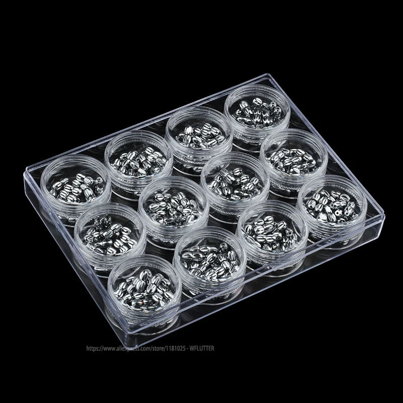 12 grids tray Высокое качество 24& 12 прозрачные сетки акриловые ювелирные изделия Дисплей лоток держатель для драгоценных камней Diy Поиск коробка для хранения Алмазная витрина с крышкой - Цвет: 12 grids tray