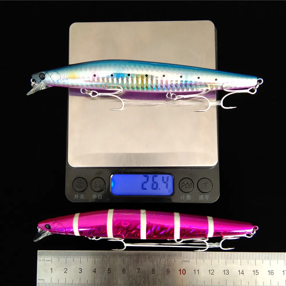 TSURINOYA 2 шт. с установленными поверх сидениями Тонущая приманка Minnow DW92 140 мм 26 г морской черный бас Щука заброса