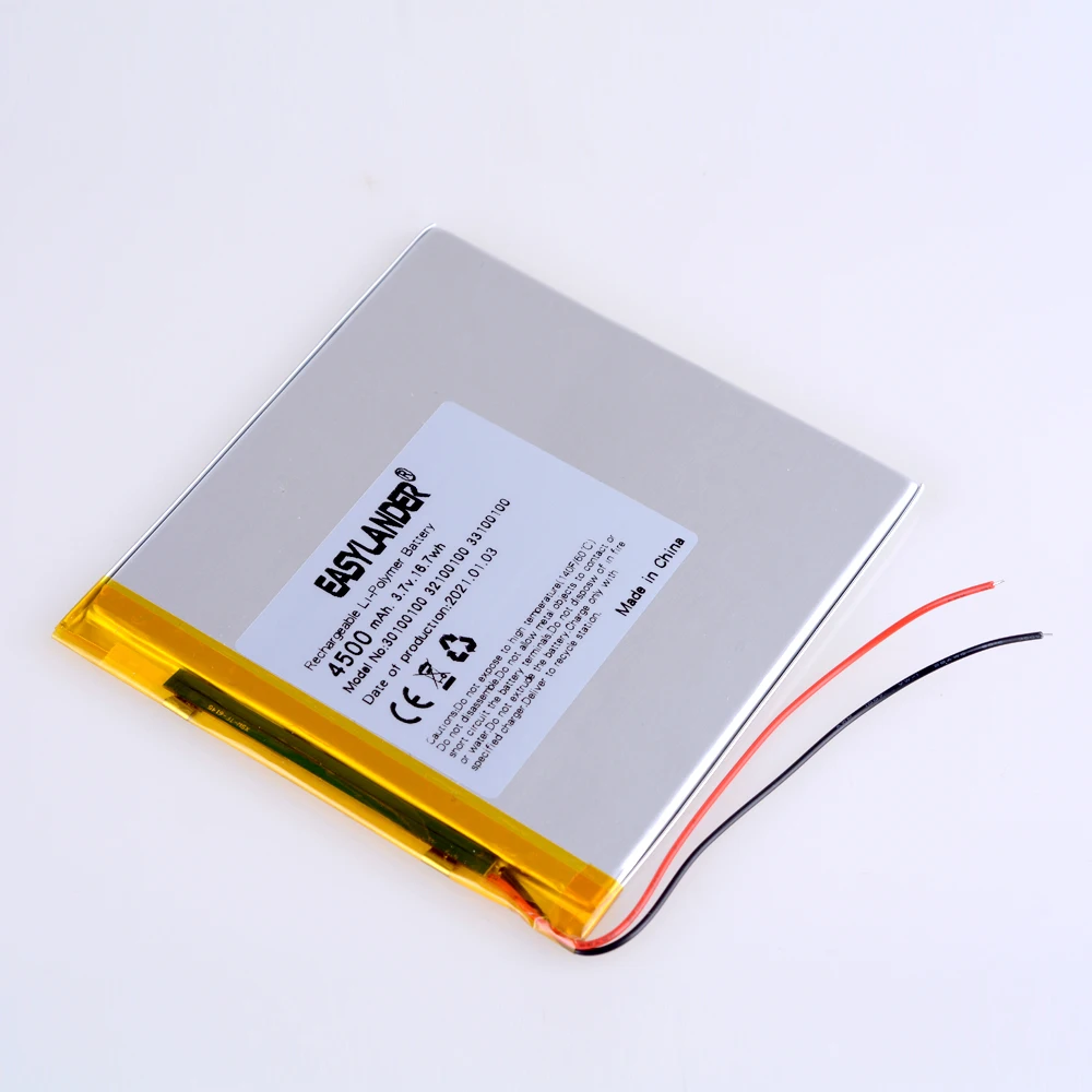 Планшетный ПК 7 дюймов MP3 MP4 32100100 3 V 4500mah (полимерная литий-ионная батарея) батарея |