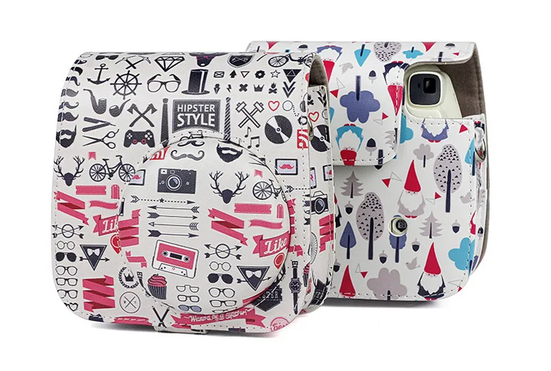 Новый чехол для камеры Fujifilm Instax Mini сумка из искусственной кожи с плечевым ремнем 9