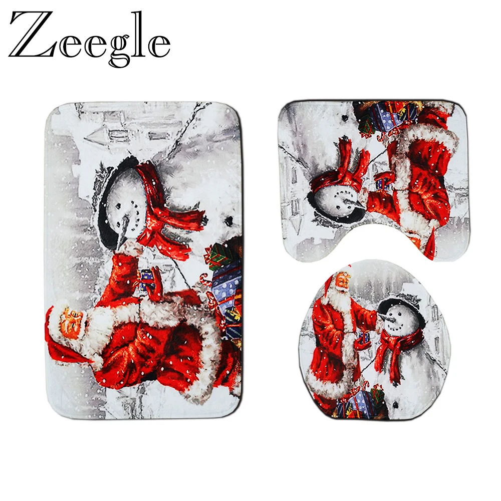 Zeegle коврик для ванной с 3D цветочным принтом, коврик для ванной комнаты, Впитывающий Коврик для туалета, коврики для ванной комнаты, Нескользящие коврики для ванной, коврик для душа