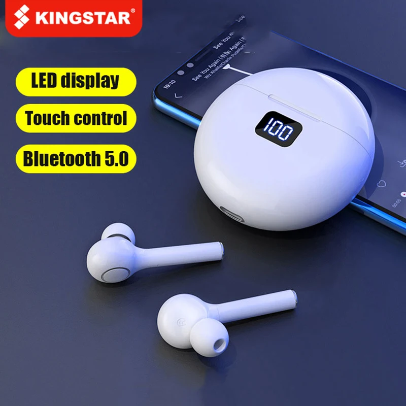 TWS-стереонаушники KINGSTAR спортивные с поддержкой Bluetooth и двойным микрофоном -