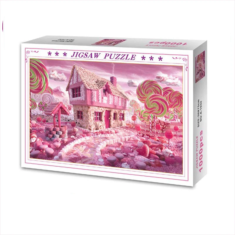 

1000 Pieces Jigsaw Puzzle Challenge Pop Fidget Toy Adults Brain Game ADHD Patience Pattern Paper Puzzle Party Christmas Gift