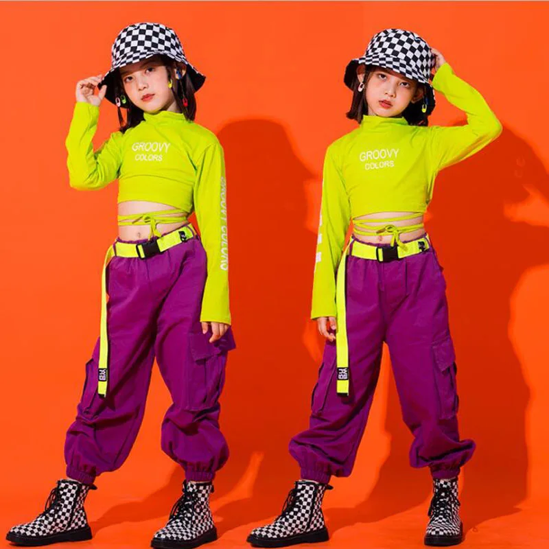 Детский карнавальный костюм для бальных танцев в стиле хип хоп укороченные топы