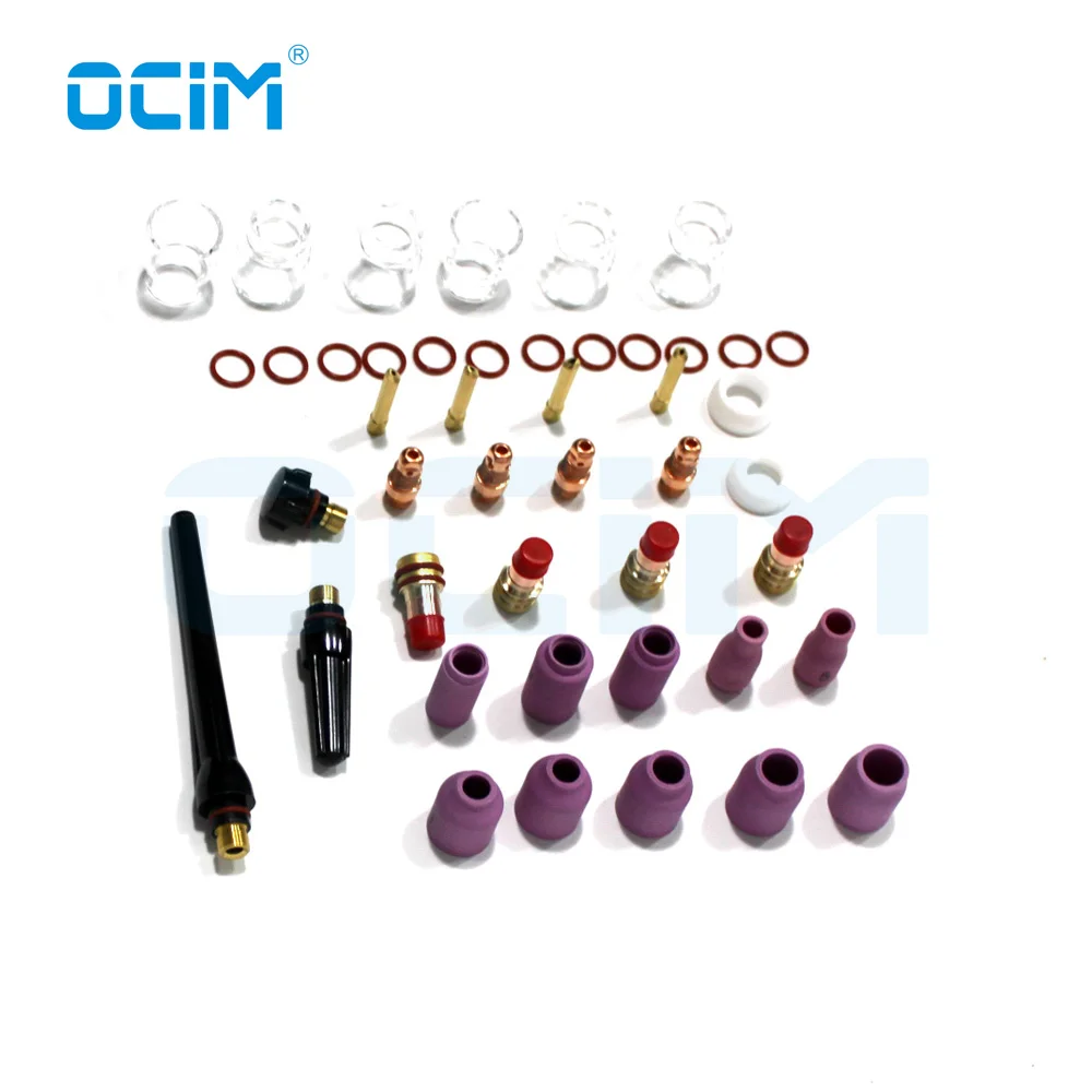 45 шт. сварофонарь TIG комплект стеклянных чашек для фотографий/18/26|Сварочные сопла|