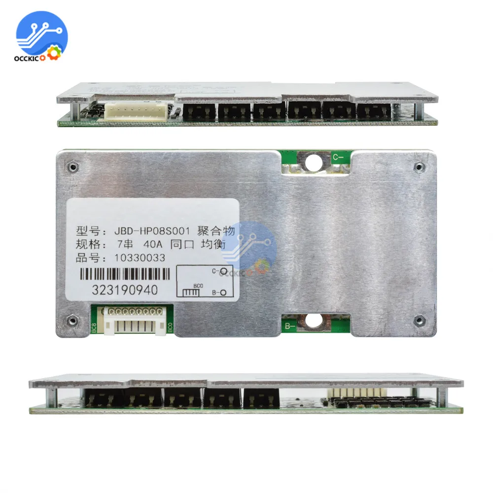 BMS 7S 24V 40A 18650 литиевая батарея Защитная плата балансировщик Lipo Li-Ion PCB эквалайзер