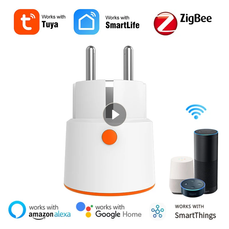 

Умная вилка Tuya Zigbee3.0, 16 А, Евророзетка, 3680 Вт