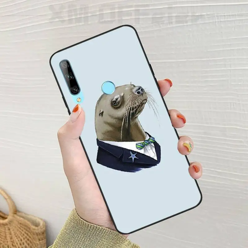 ByLoving Baby Harp Seal Sea Lion Bling милый чехол для телефона Huawei Enjoy 7S 8 7PLUS 8PLUS 8E 9 9E 9PLUS