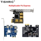 Райзер TISHRIC PCI Express, мультипликатор PCIE PCI-E, от 1 до 4 USB 3,0 концентратор X16, переходник для видеокарты, адаптер для майнинга биткоинов ETH
