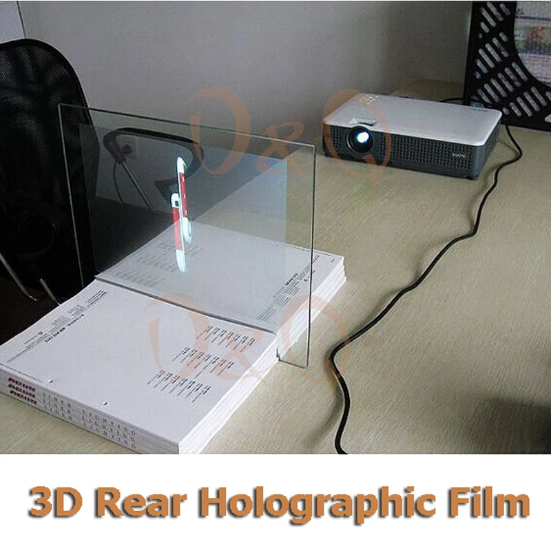 

3D Holographic Projection Film Adhesive Rear Projection Screen 1 square meter (1.52m*0.65m) 4 color Optional