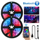 Светодиодная гибкая лента SMD2835 RGB, светодиодная полоса с диодами и Bluetooth, освещение с дистанционным управлением постоянным током, 3 клавиши, подсветка для телевизора, декоративная LED лампа, 5 В