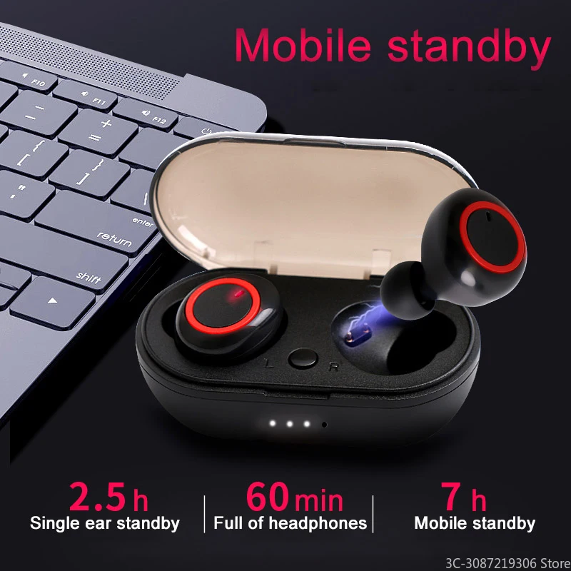 TWS Wireless Bluetooth 5.0 Headset HiFi Noise-canceling Stereo Sports with Charging Box | Электроника