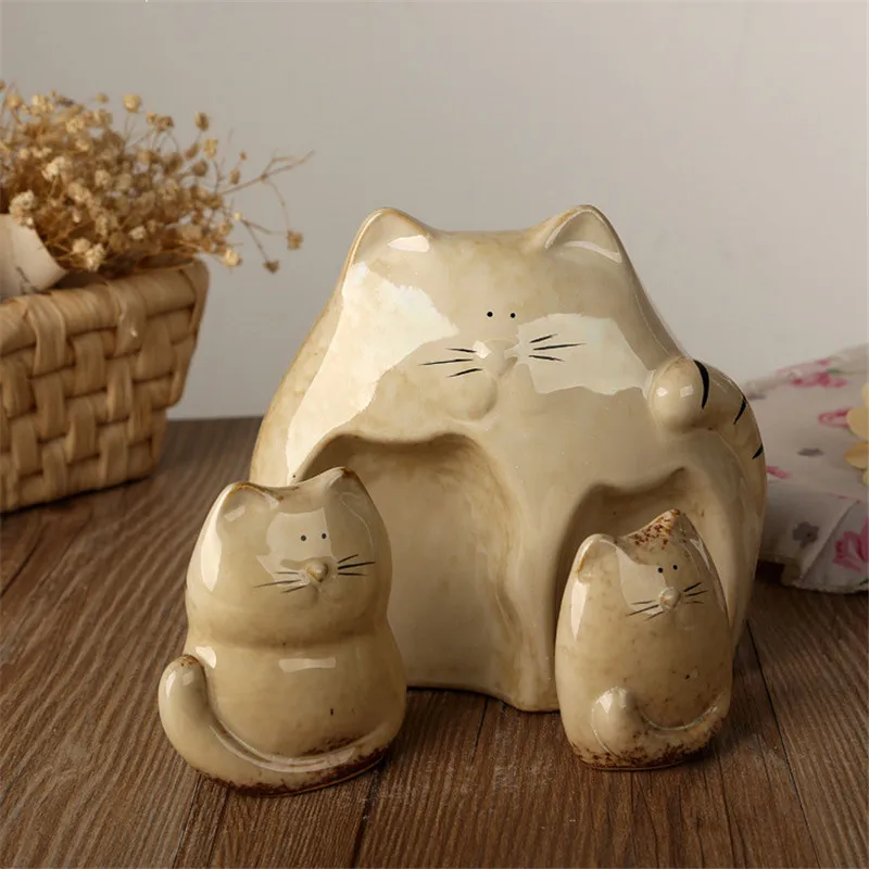 3 шт./компл. милые фигурки кошек креативные миниатюры украшения для семьи офисный