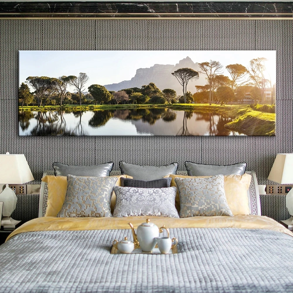 

Beautiful Sunset Landscape Canvas Paintings Posters And Prints Wall Art Canvas Pictures for Bed Room Cuadros Home Decoration