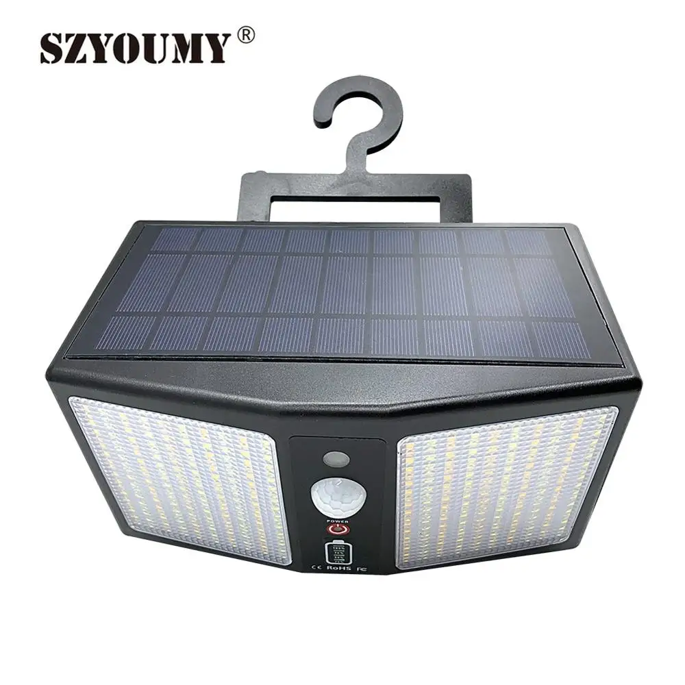 SZYOUMY 3 Color Adjustable 360 Led Solar Motion Sensor Light With Remote | Лампы и освещение