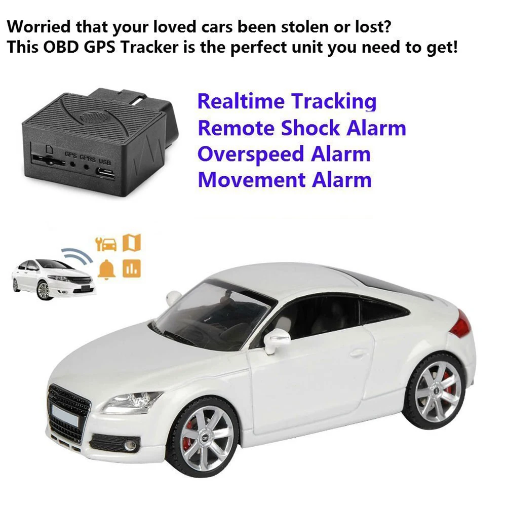 OBD II gps трекер для отслеживания в режиме реального времени устройство слежения за