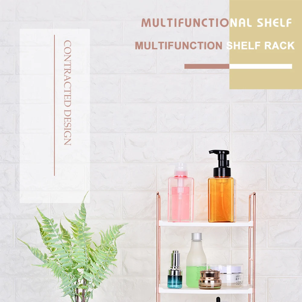 

3 Tier/2 Tier Bath Showe Storage Caddy Shelf Iron Multi Function Strong Bearing Organizer For Bathroom Kitchen Desk Cosmetics