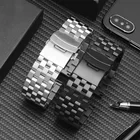 Ремешок из нержавеющей стали для наручных часов, люксовый браслет для seiko, samsung galaxy watch 4 46 мм gear S3, huawei GT2 pro, 18 20 22 24 мм