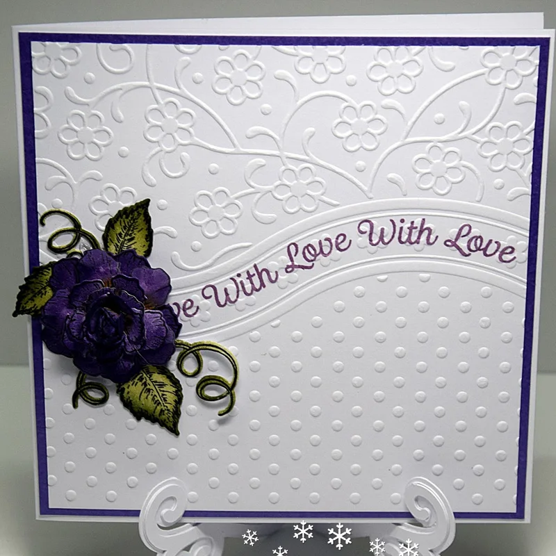 Тиснение папка Dotty цветочный цветок Скрапбукинг пластиковые Embosser папки