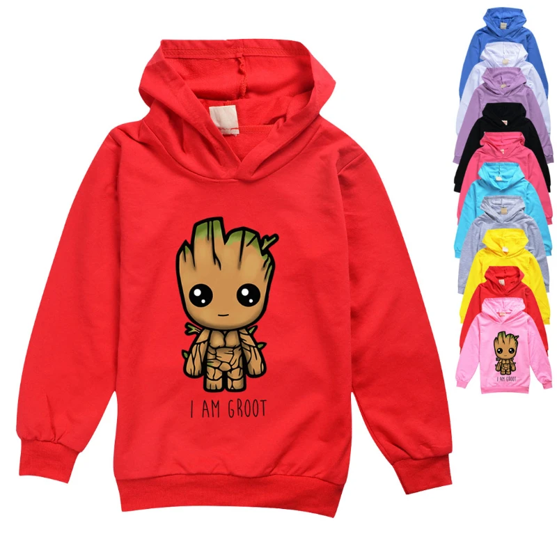 

Marvel Groot Hoodies Clothes Guardians of The Galaxy Child Fashion Print Hoodie Baby Boy Girl Spring&Autumn Kids Jacket Sweater