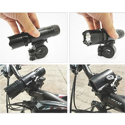 

360 Rotation Cycling Bicycle Bike Flashlight LED Torch Bracket Mount Holder