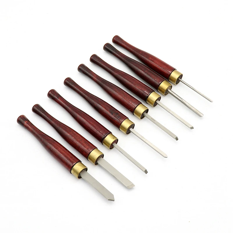 8 шт./компл. резьба по дереву ручная набор стамесок DIY Мини деревообрабатывающий